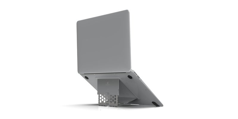 MAJEXTAND Paper-Thin Stand for MacBook  Laptop Riser  Slim Portable Ergonomic Ventilated Stand  6 Adjustable Heights from 2.1"" to 3.6""  Compatible with Laptops Up to 18   US Patented (Space Gray) - Image 1